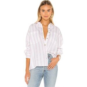 Rolla’s Slouch Stripe Shirt in Heather Size 8/S